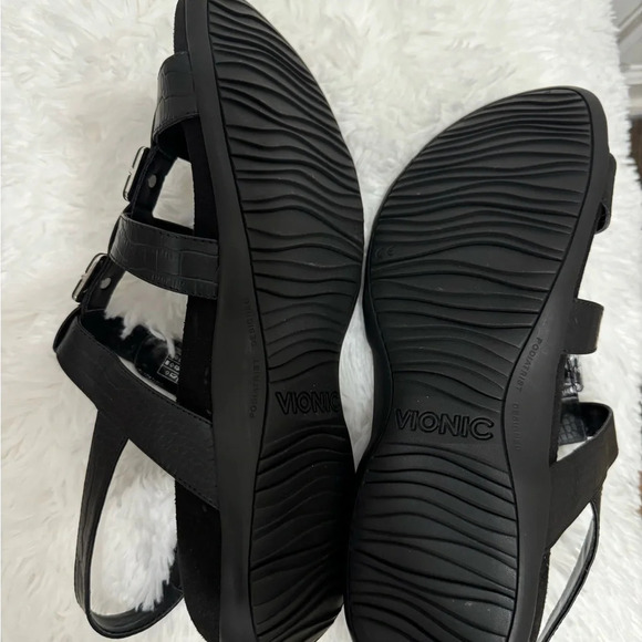 VIONIC AMBER ADJUSTABLE SANDAL -
BLACK Sz : 12 - Picture 10 of 11